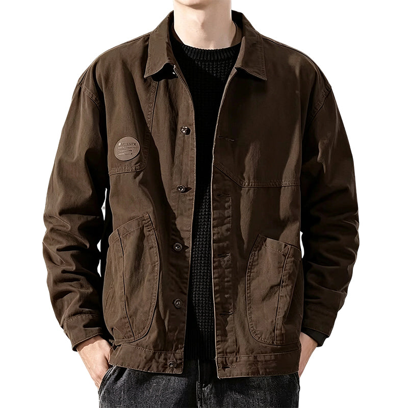 🍂✨Men's Classic  Loose Fit Cargo Jacket – Rugged, Comfortable & Effortlessly Stylish