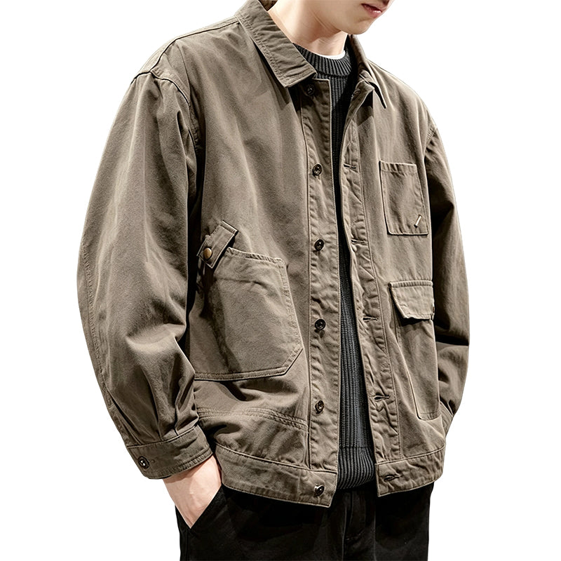 🍂✨Men's Classic  Loose Fit Cargo Jacket – Rugged, Comfortable & Effortlessly Stylish
