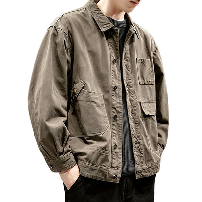 🍂✨Men's Classic  Loose Fit Cargo Jacket – Rugged, Comfortable & Effortlessly Stylish