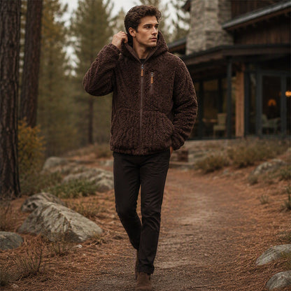 Men's Hooded Fleece Zipper Jacket ✨