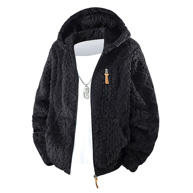 Men's Hooded Fleece Zipper Jacket ✨