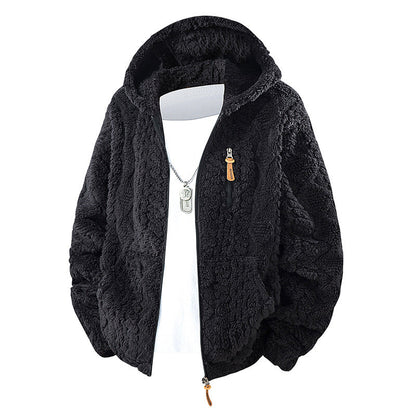 Men's Hooded Fleece Zipper Jacket ✨