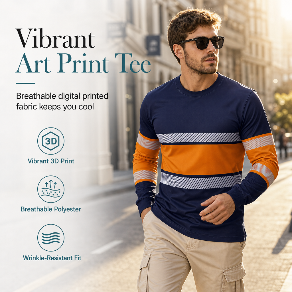 🎨 ✨ Men's Casual Long Sleeve T-Shirt
