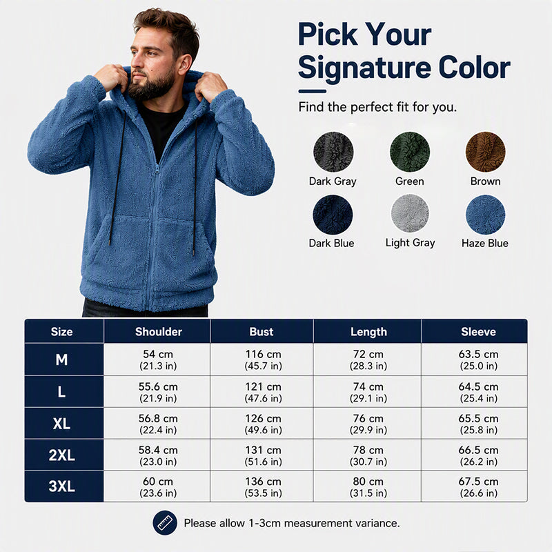 🔥 ✨ Men's Winter Warm Cozy Hooded Jacket