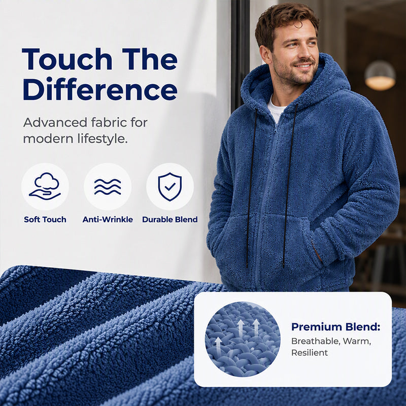 🔥 ✨ Men's Winter Warm Cozy Hooded Jacket