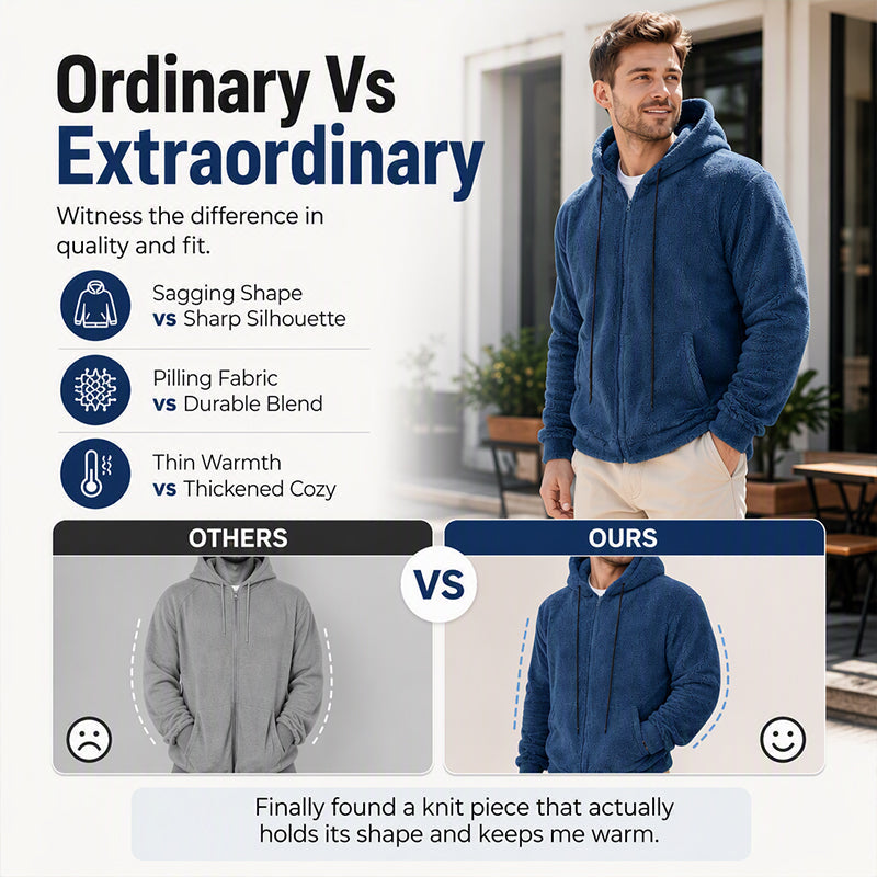 🔥 ✨ Men's Winter Warm Cozy Hooded Jacket