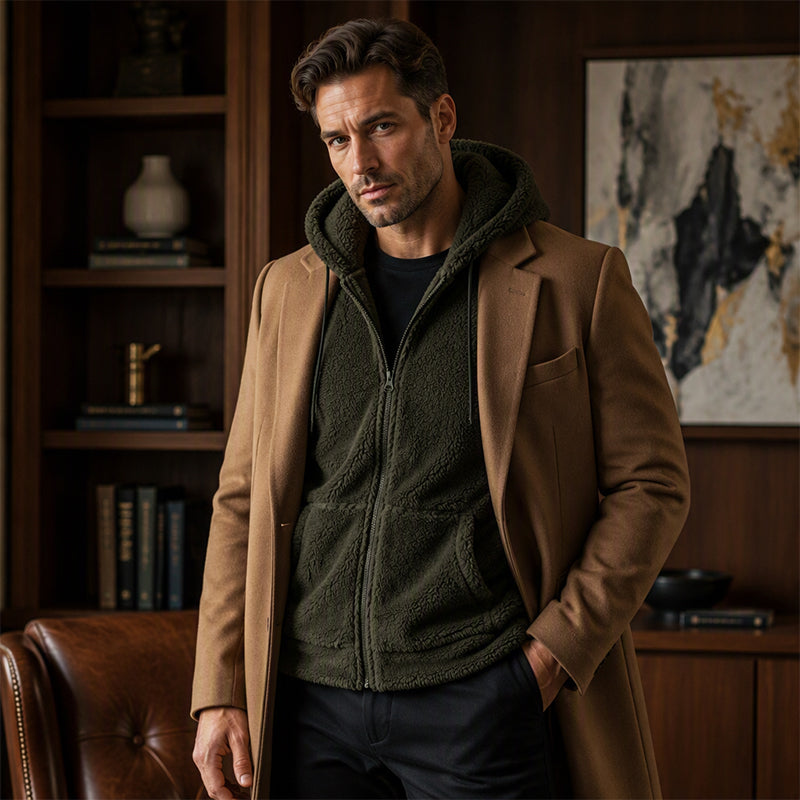 🔥 ✨ Men's Winter Warm Cozy Hooded Jacket