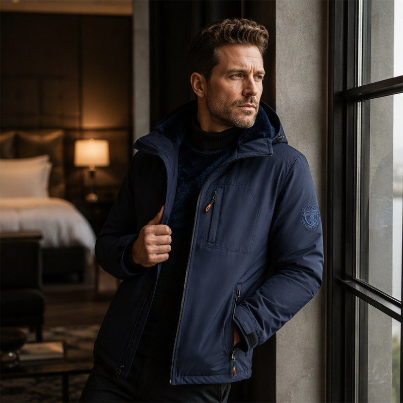 🧥 🌧️ Men's Winter Warm Waterproof Hooded Jacket