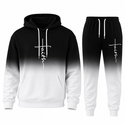 🎨 Men's 3D Digital Print Long Sleeve Hooded Sweatshirt and Pants Set Loose Fit Tracksuit for Spring and Autumn