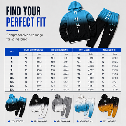 🎨 Men's 3D Digital Print Long Sleeve Hooded Sweatshirt and Pants Set Loose Fit Tracksuit for Spring and Autumn