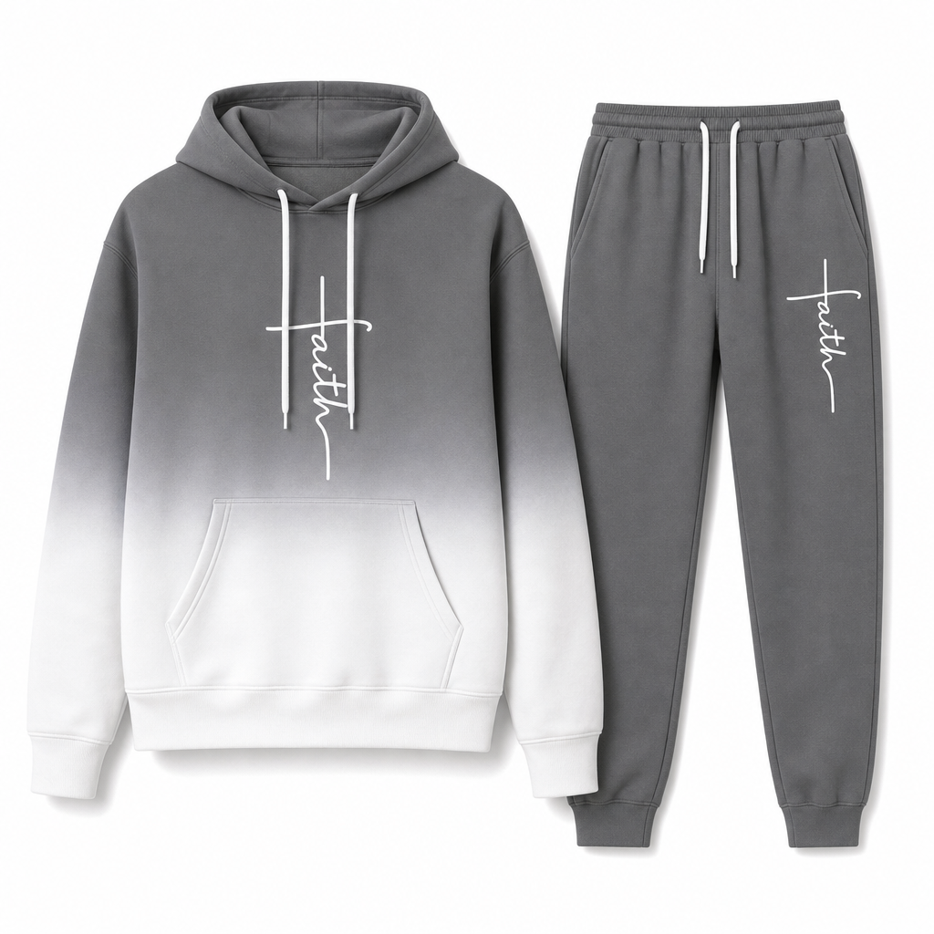 🎨 Men's 3D Digital Print Long Sleeve Hooded Sweatshirt and Pants Set Loose Fit Tracksuit for Spring and Autumn