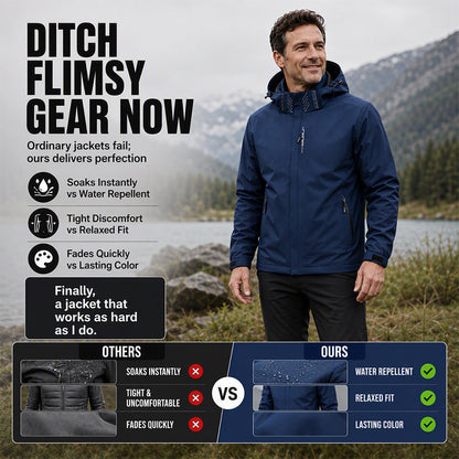 🧥 🌦️ Men's Waterproof Outdoor Hooded Jacket