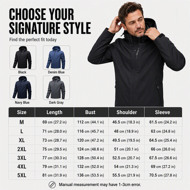 🧥 🌦️ Men's Waterproof Outdoor Hooded Jacket