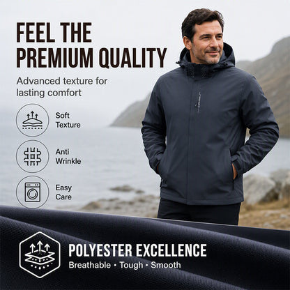🧥 🌦️ Men's Waterproof Outdoor Hooded Jacket