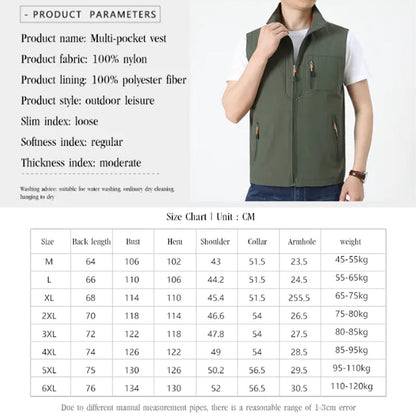 🌦️ Men's Outdoor Multi-pocket Quick-Drying Vest