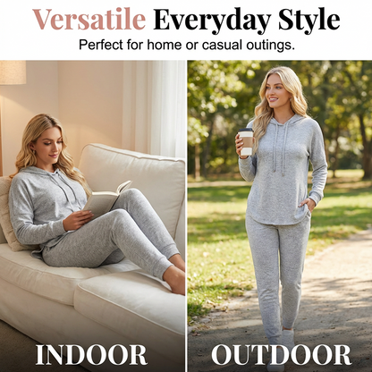 🌸🧥 Women's Hooded 2-Piece Set | Easy Matching & Everyday Comfort ✨