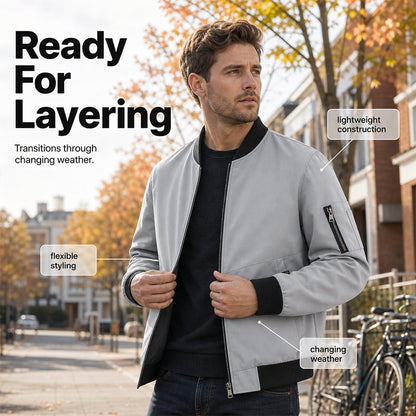 🧥 ✨Men's Casual Lightweight Bomber Jacket