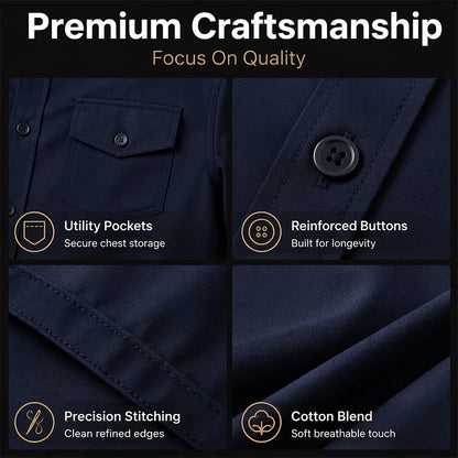 ✨ Hot Sale 50% OFF🔥Men Two Piece Polyester Shirt Pants Set