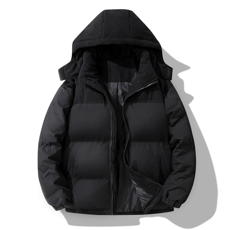🔥  Men's Winter Color-Block Puffer Hooded Jacket