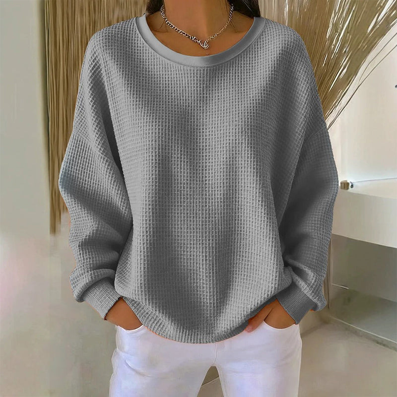 The Waffle-Knit Sweatshirt Made for Easy, Everyday Wear