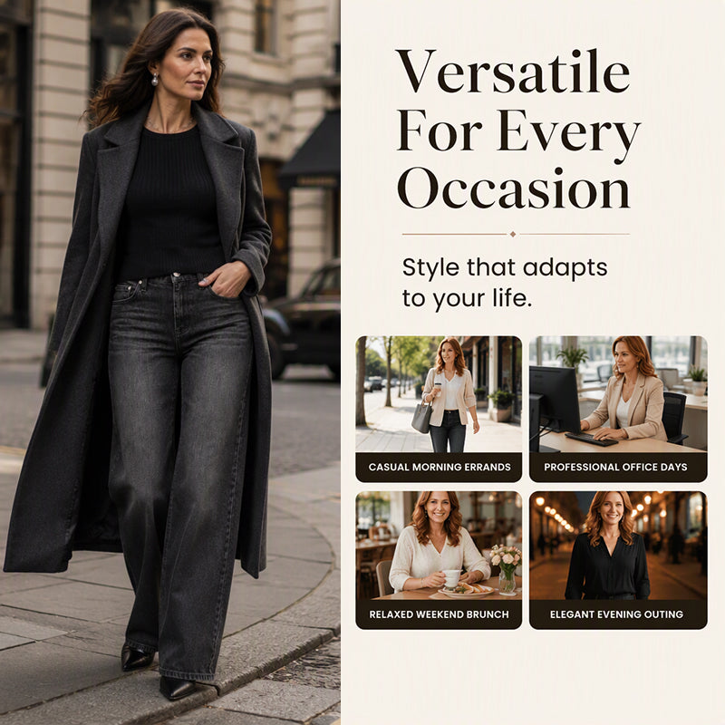 🌸Hot Sale 50% OFF💖Women's High-Rise Wide-Leg Stretch Jeans