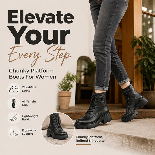 Women's Retro Platform Martin Boots
