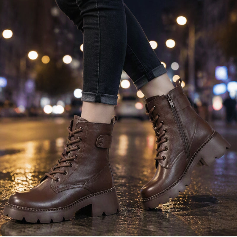 Women's Retro Platform Martin Boots