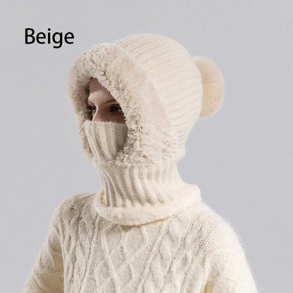 ⏰Black Friday Mega Deal – 50% off!💖Women's Winter One-Piece Knitted Beanie Scarf Mask