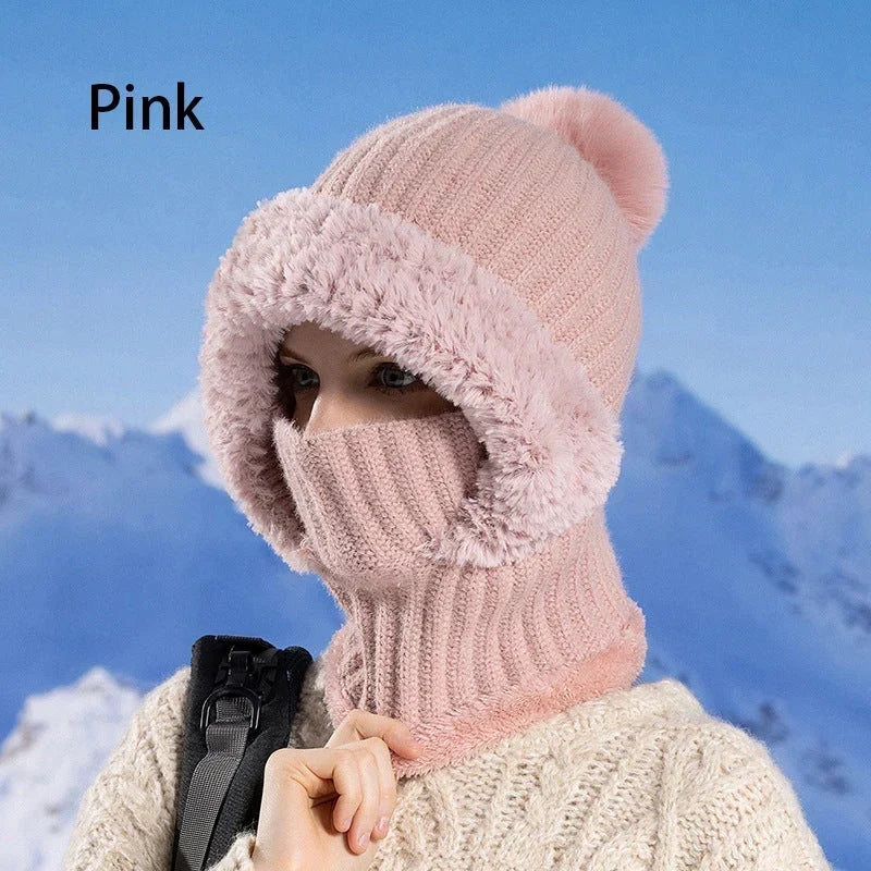 ⏰Black Friday Mega Deal – 50% off!💖Women's Winter One-Piece Knitted Beanie Scarf Mask