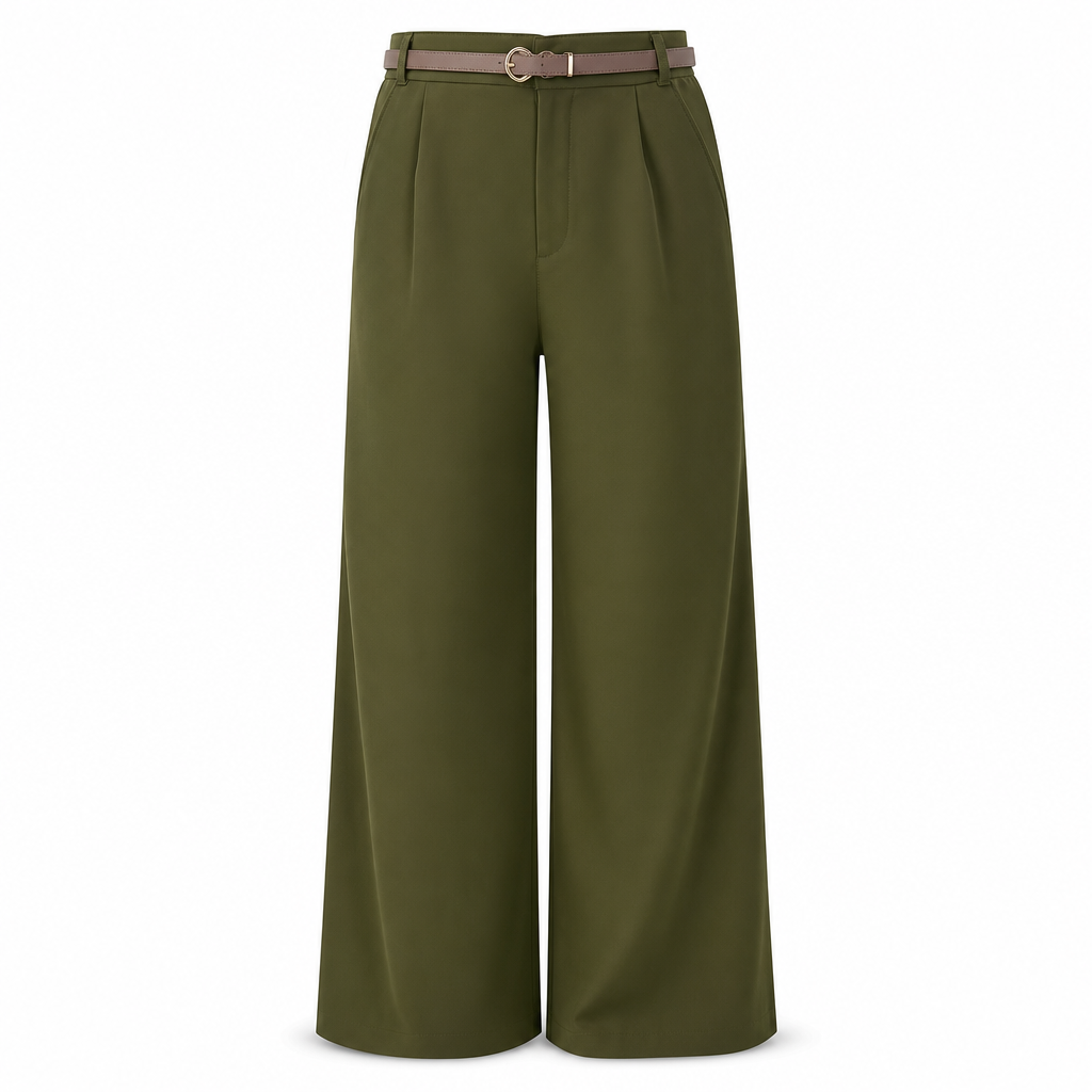 Women's Casual Wide Leg Suit Pants Autumn Winter Long Trousers