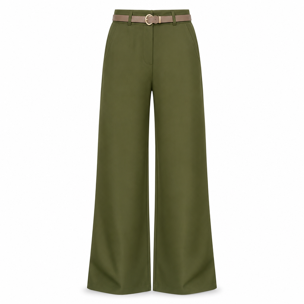 Women's Casual Wide Leg Suit Pants Autumn Winter Long Trousers