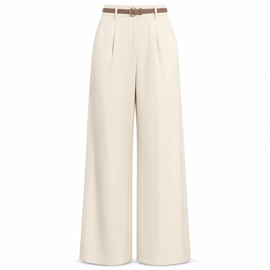 Women's Casual Wide Leg Suit Pants Autumn Winter Long Trousers