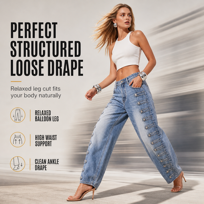 💖Black Friday Mega Deal – 50% off!💖Women's Retro High Waisted Curved Leg Jeans