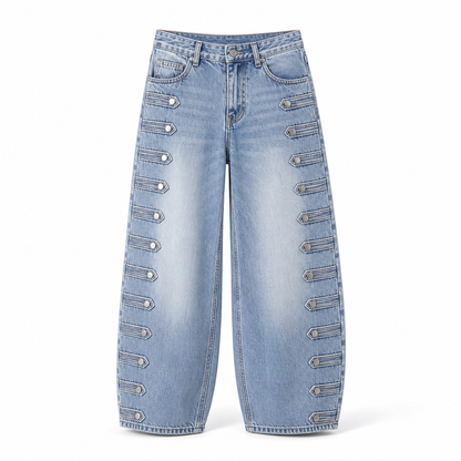 💖Black Friday Mega Deal – 50% off!💖Women's Retro High Waisted Curved Leg Jeans