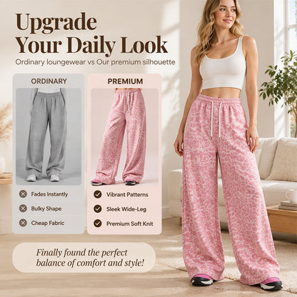 💖Black Friday Mega Deal – 50% off!💖Women's Casual Leopard Print Wide Leg Sweatpants