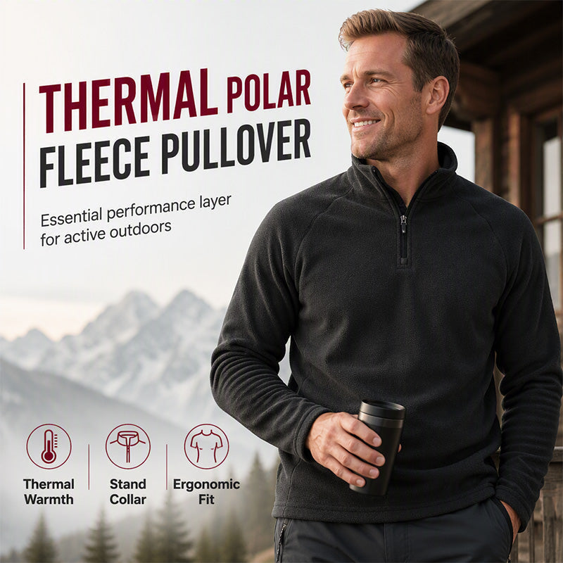 🖤Black Friday Sale:50% OFF🖤 🧥 Men's Polar Fleece Stand Collar Warm Sweatshirt
