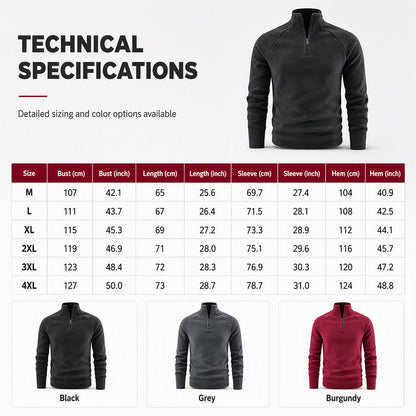 🖤Black Friday Sale:50% OFF🖤 🧥 Men's Polar Fleece Stand Collar Warm Sweatshirt