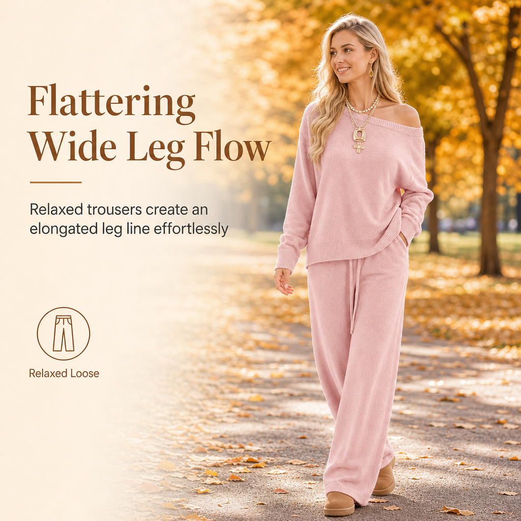 ✨ Relaxed & Convenient 💕 Comfortable Casual Matching Long Pants Set – Soft Fabric, No-Fuss Outfit 🧸 Short Facebook Headline