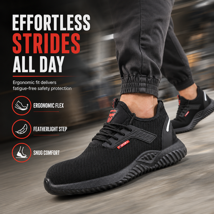 Men's Steel Toe Safety Shoes Breathable Work Boots Lightweight Puncture Resistant Protective Shoes