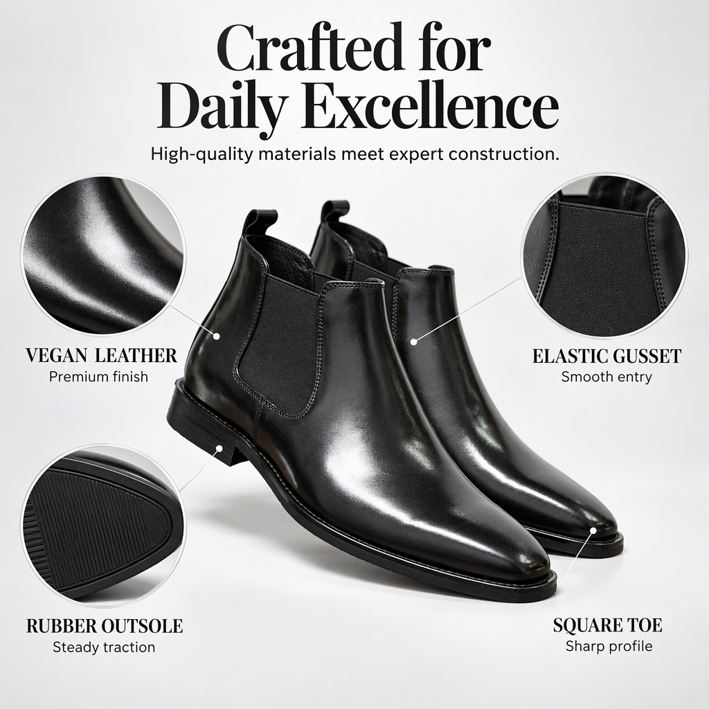 Men's PU Leather Chelsea Boots