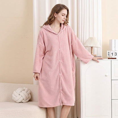 💖 🌺Women's Wearable Hooded Bathrobe Towel