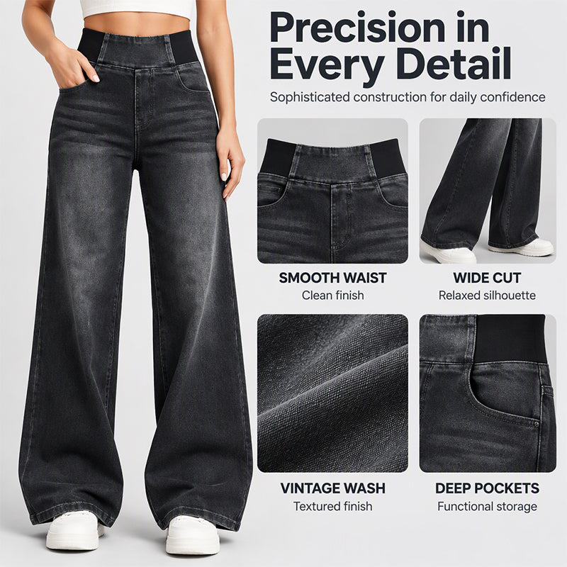 Women's Casual Stretch Wide-Leg Jeans