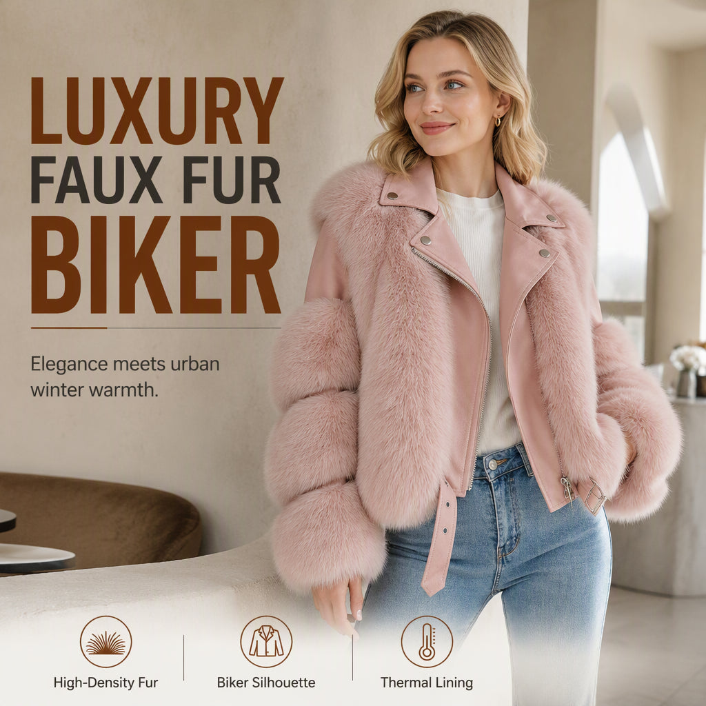 Women's Faux Fur Short Winter Coat🔥𝙁𝙧𝙚𝙚 𝙎𝙝𝙞𝙥𝙥𝙞𝙣𝙜