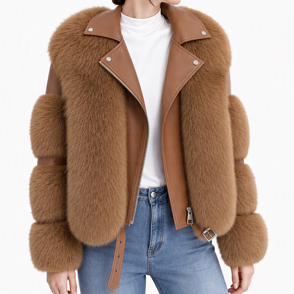 Women's Faux Fur Short Winter Coat🔥𝙁𝙧𝙚𝙚 𝙎𝙝𝙞𝙥𝙥𝙞𝙣𝙜