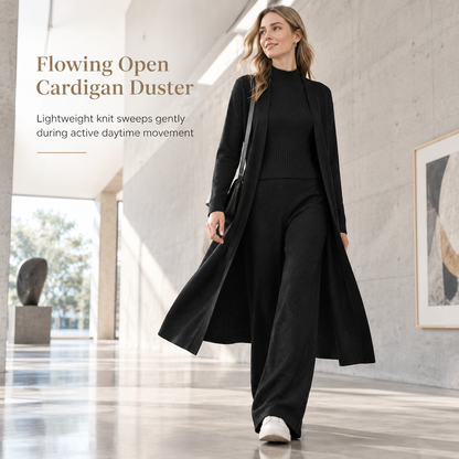 Women Casual Fall Winter 3-Piece Knit Set Sleeveless Vest Cardigan Sweater and Pants Outfit