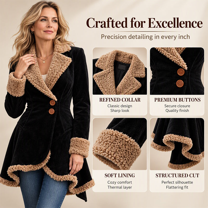 Women's Faux Suede Shearling Lined Jacket