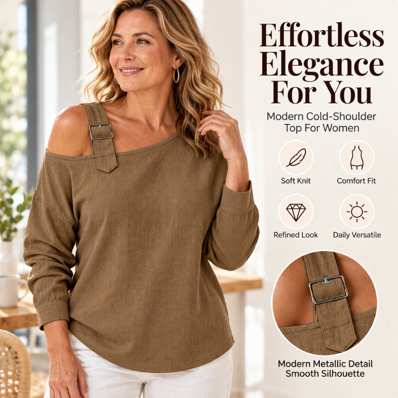 💖50% off!💖✨Women's Long Sleeve Asymmetric Off-Shoulder Top