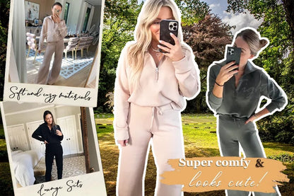 💝LAST DAY PROMOTION 50% OFF!!🎀Women's 2 Piece Casual Outfits Sweatsuit Set
